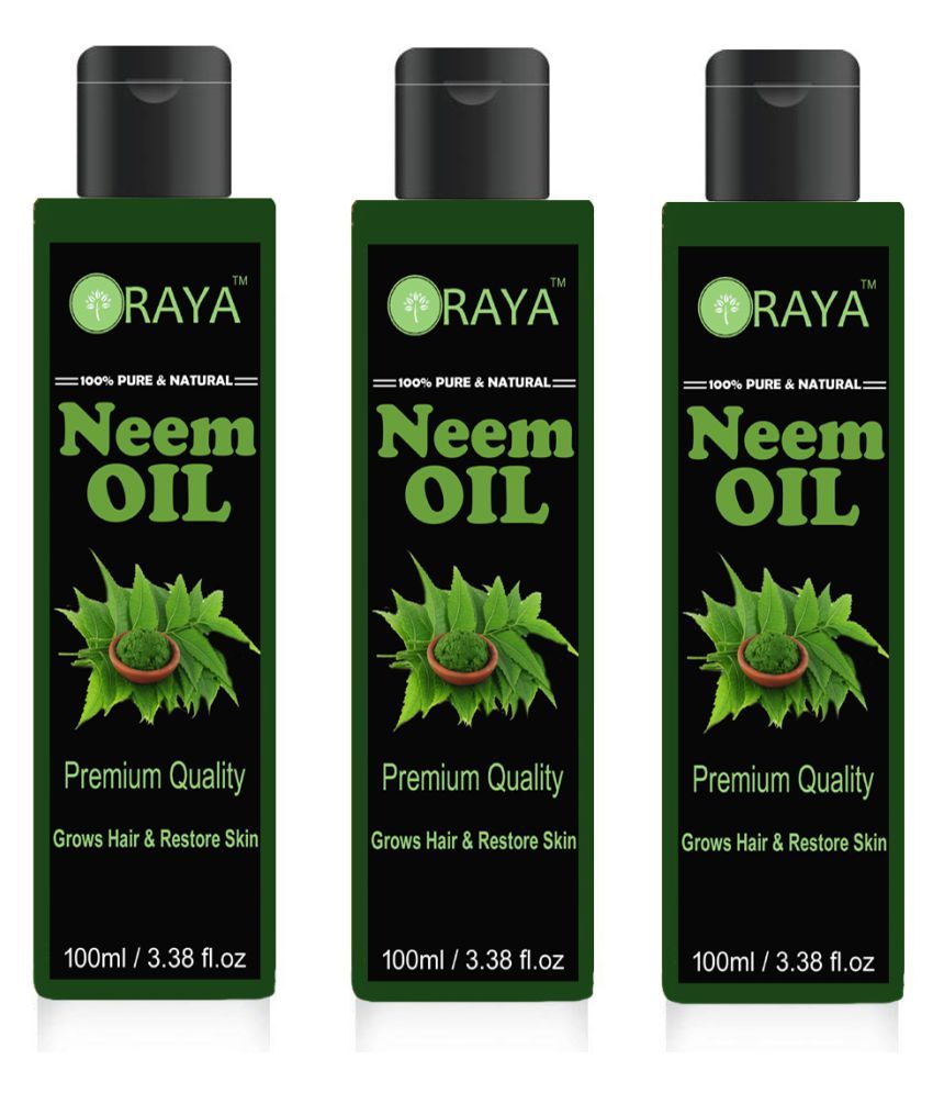     			ORAYA 100% Pure & Natural Pure Neem OIl & Hair Oil Skin OIl 300 ml Pack of 3