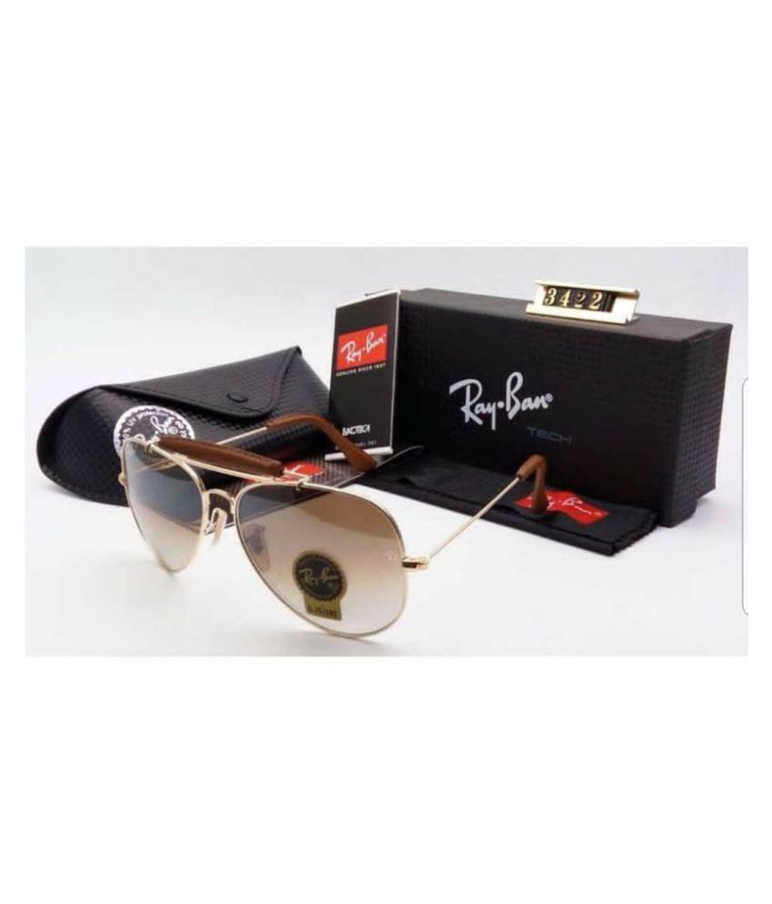 Buy Rayban Sunglasses Brown Pilot 
