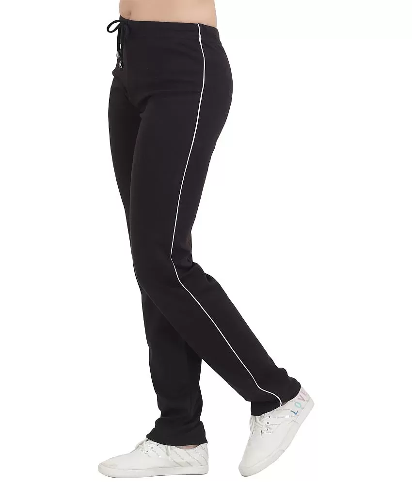 Buy Club York Women Navy Blue White Typography Printed Straight-Fit Track  Pants online