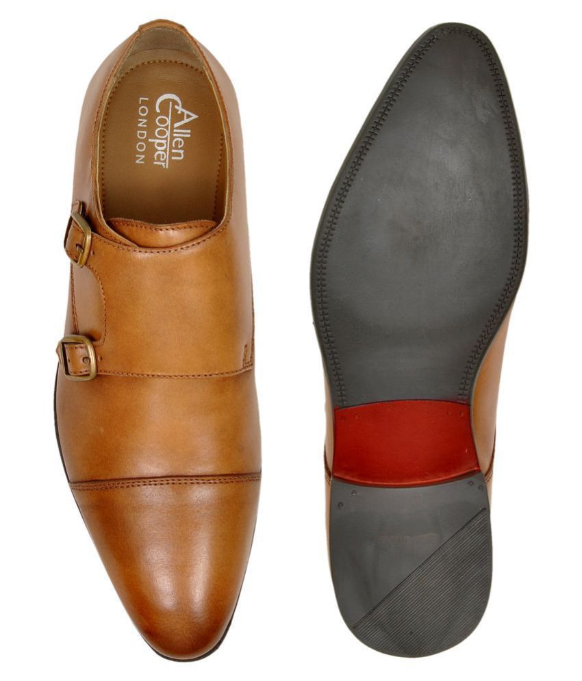 allen cooper tan formal shoes