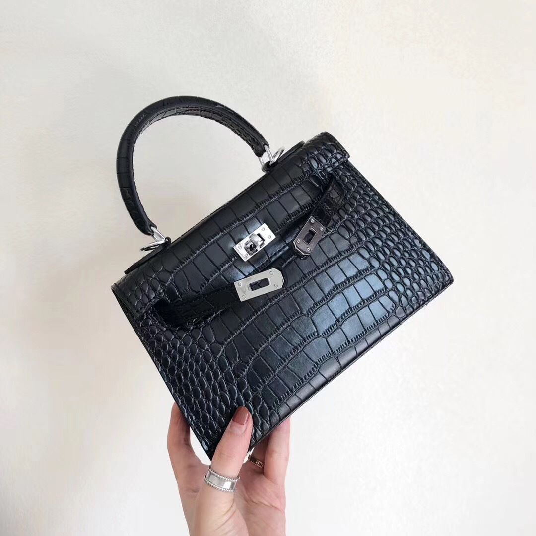 Hermes Black Pure Leather Sling Bag - Buy Hermes Black Pure Leather Sling Bag Online at Best ...