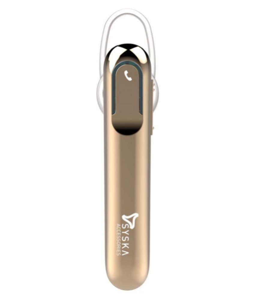 Syska LB300 Bluetooth Headset - Golden 
