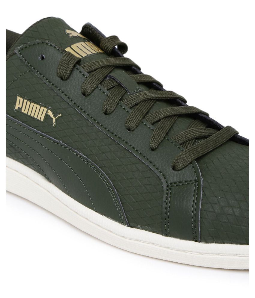 olive puma trainers
