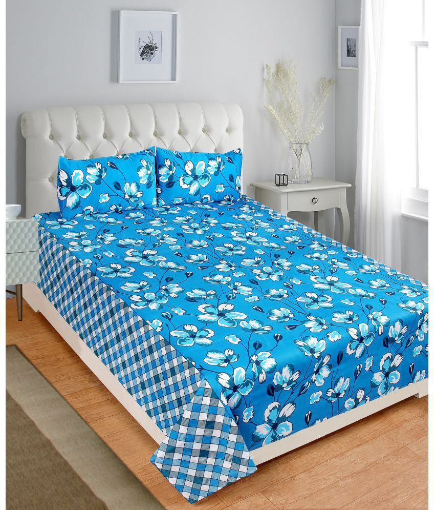RD TREND Cotton Double Bedsheet with 2 Pillow Covers Buy RD TREND