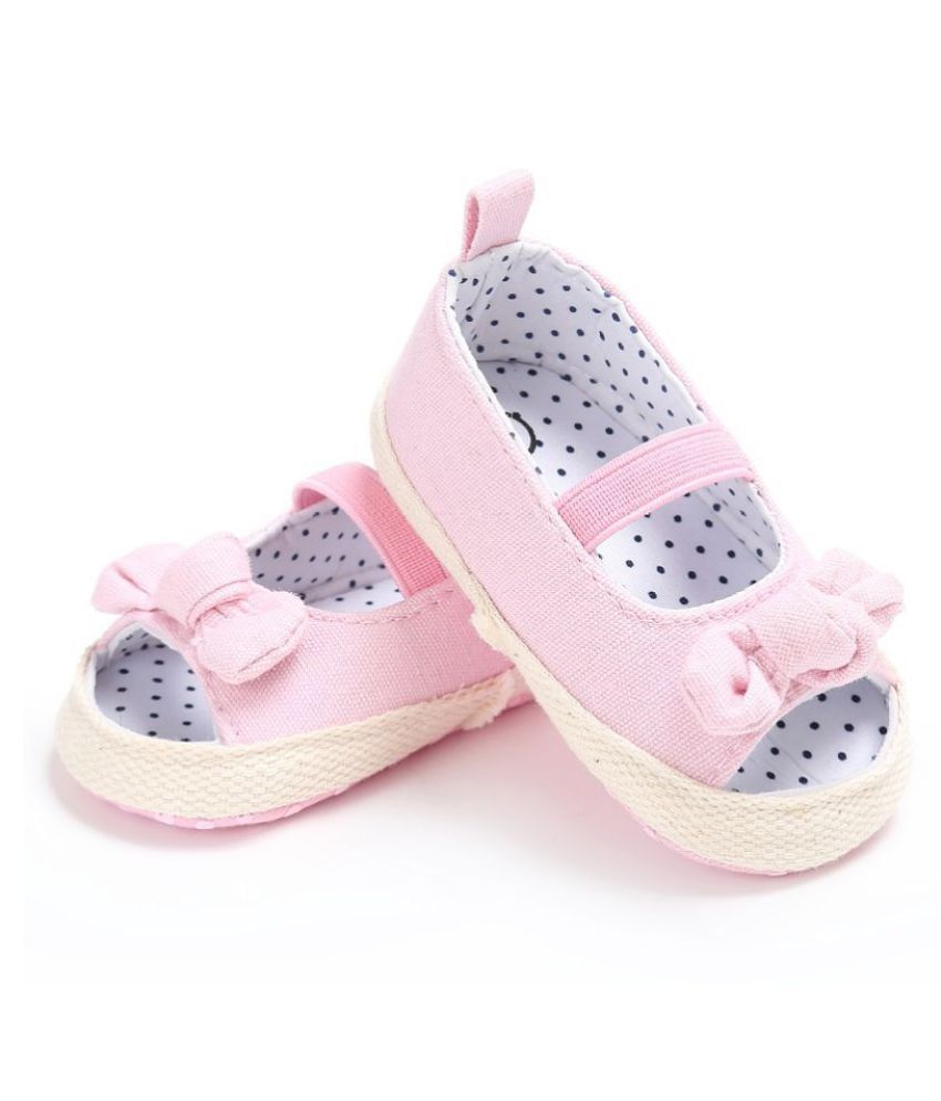 NEW BORN BABY GIRL JANE BOW SKID PROOF PEEP TOE SHOES Price in India ...