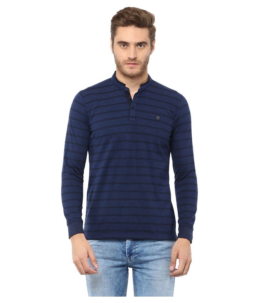 Mufti Blue Full Sleeve T-Shirt - Buy 