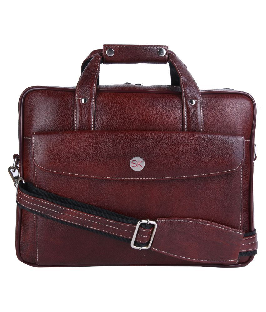 JIBREEL TRADER JT-2015 Brown Leather Office Bag