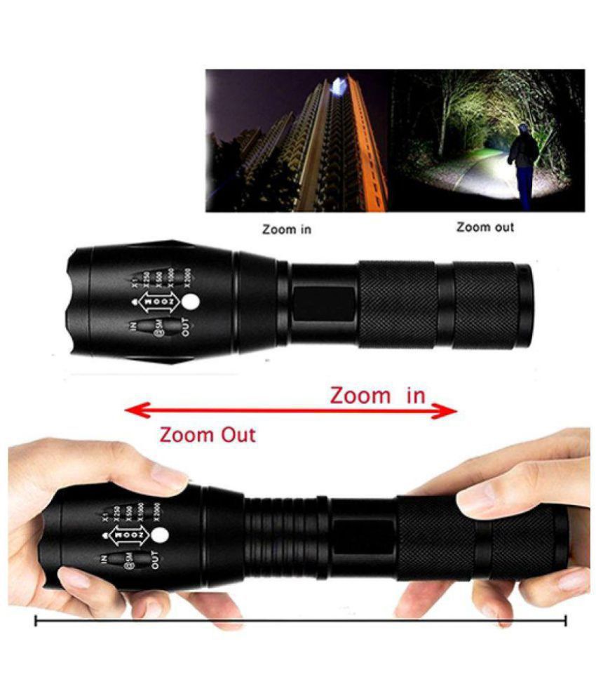     			SHB 5W Flashlight Torch 5 modes Waterproof Cree Bright Zoom LED Torches - Pack of 1