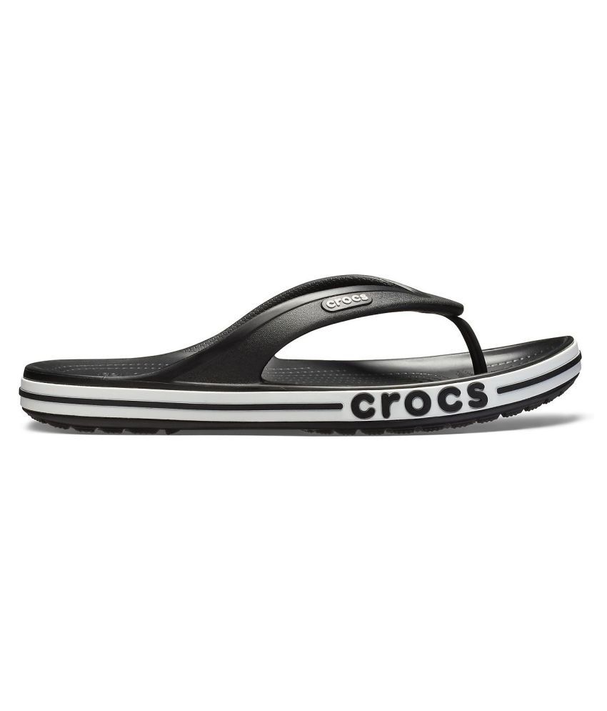 Crocs Roomy Fit Black Thong Flip Flop Price in India- Buy Crocs Roomy Fit Black Thong Flip Flop 