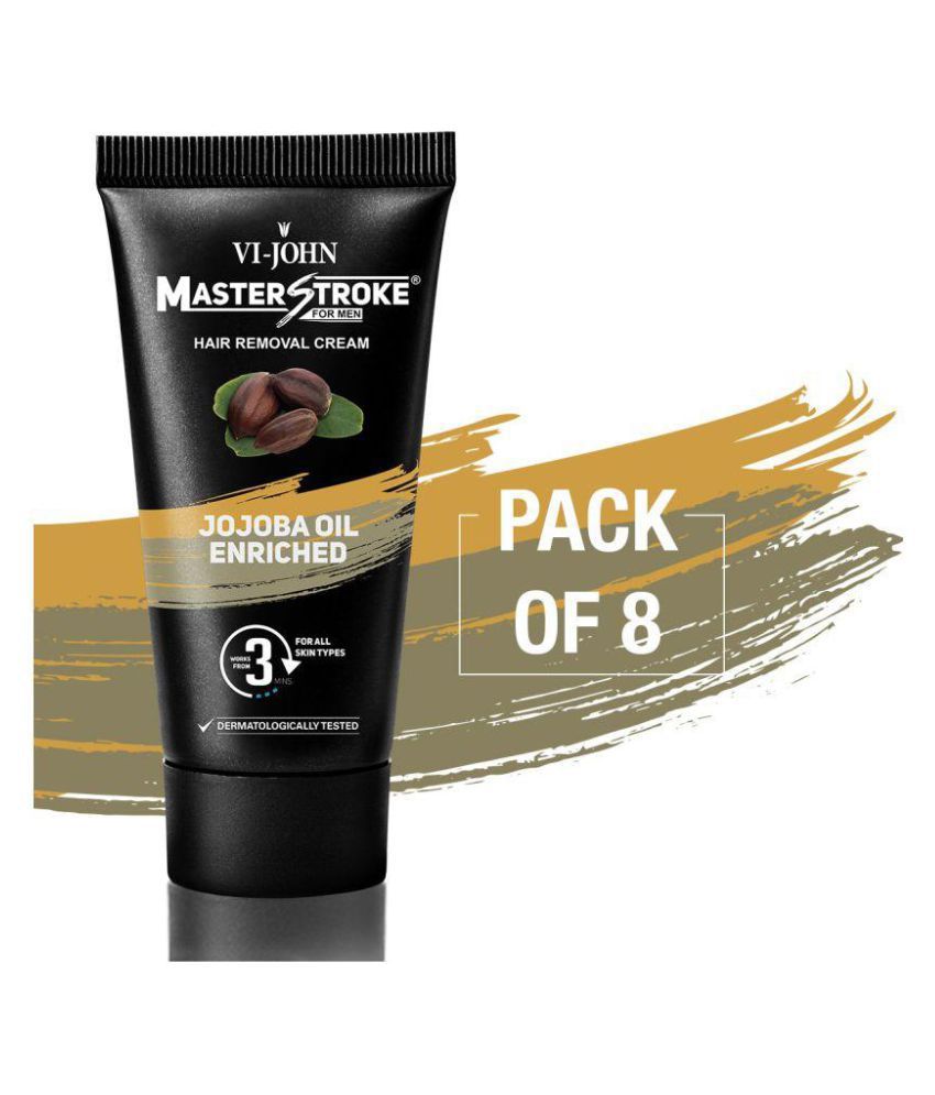 Vi-John Master Stroke Hair Removal Cream Jojoba Oil for Men 60 gm Pack of  8: Buy Vi-John Master Stroke Hair Removal Cream Jojoba Oil for Men 60 gm  Pack of 8 at