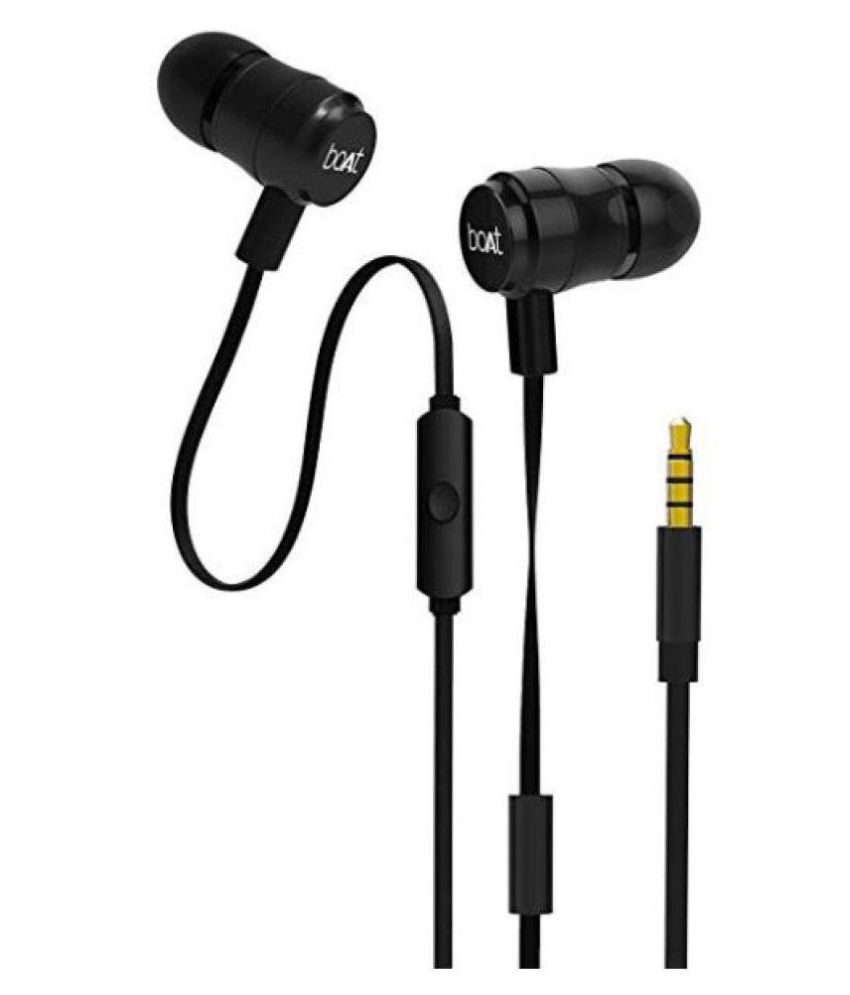 Boat Bassheads 235 Black v2 In Ear Wired Earphones With Mic