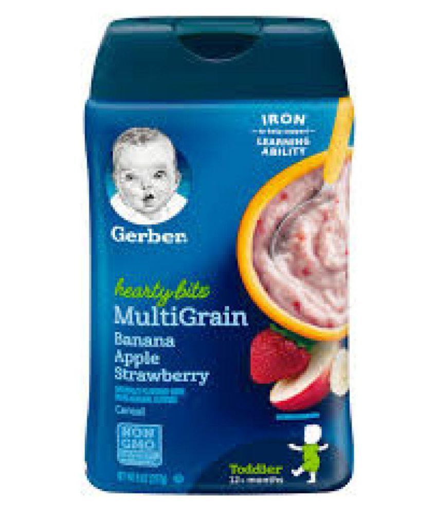 Gerber Banana Apple Strawberry Infant Cereal for 12 Months + ( 227 gm