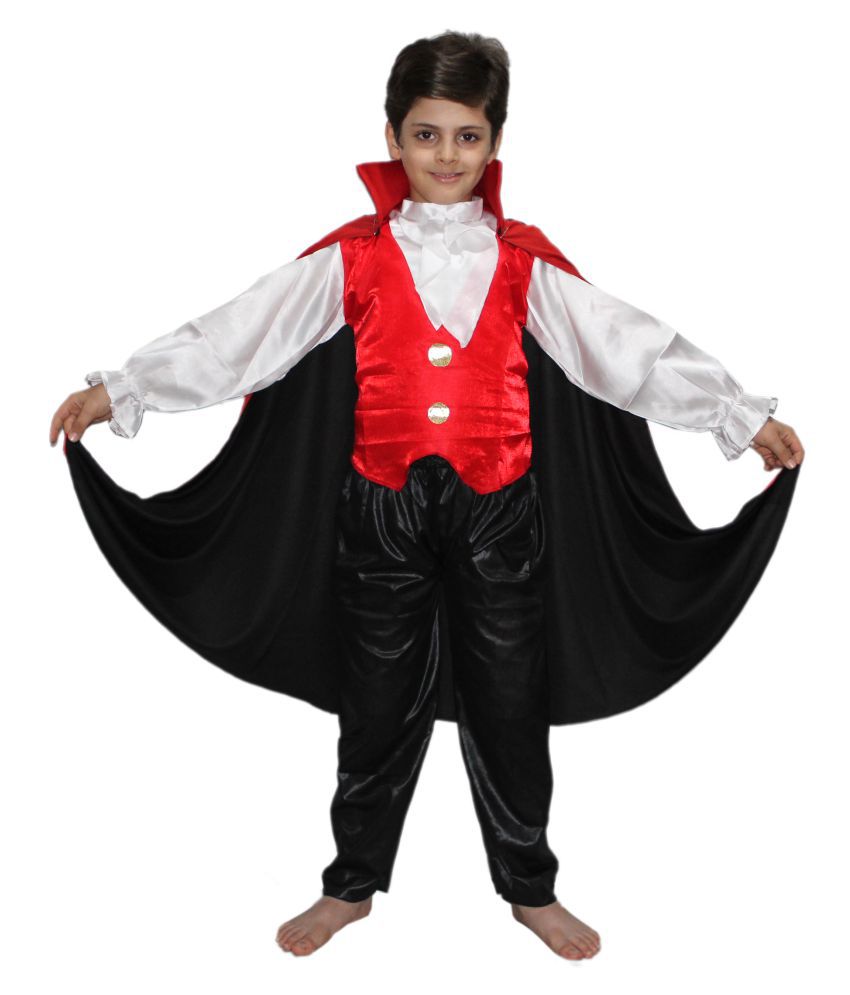     			Kaku Fancy Dresses Vampire Dracula Cosplay Costume/CaliFor Kidsnia Costume/Halloween Costume For Kids School Annual function/Theme Party/Competition/Stage Shows Dress 7-8 Years