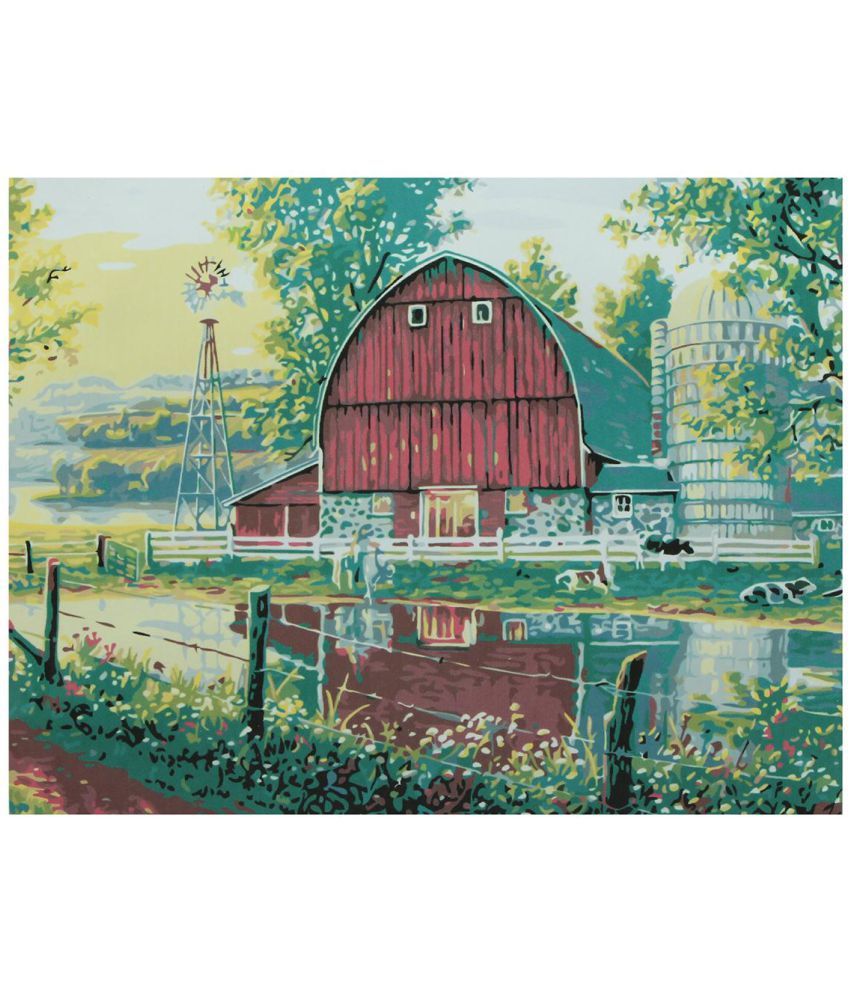 Buy Canvas Oil Painting LuckyFine Paint By Numbers Kit Art Craft for