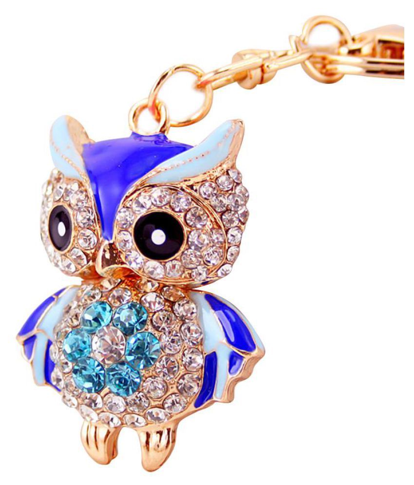 Cute Owl Pendant Girls Keychain Key Ring Wallet Handbag Phone Bag