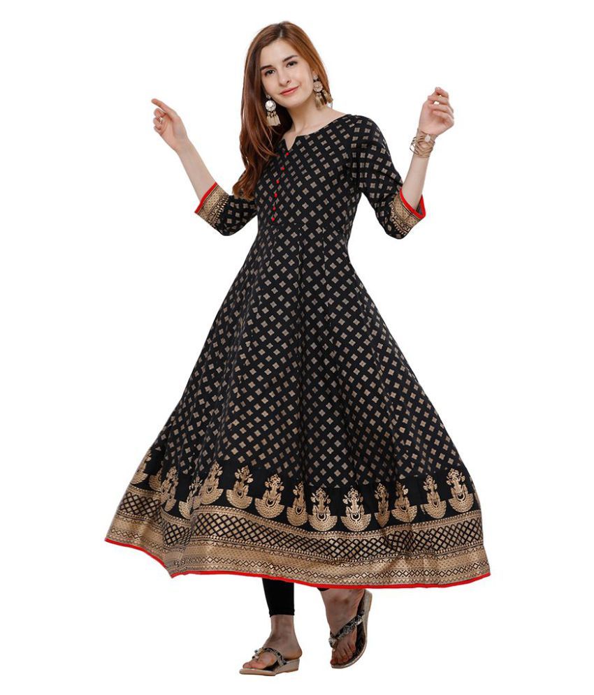 black cotton anarkali