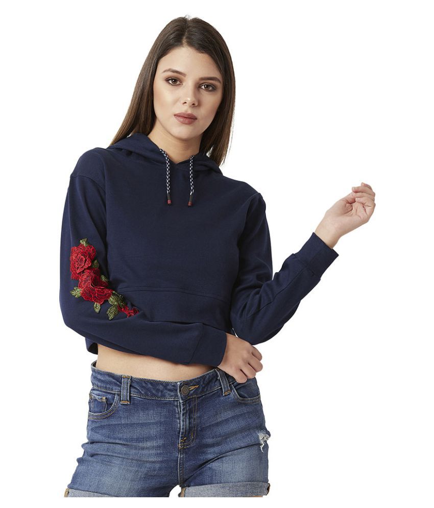     			Miss Chase Cotton Navy Non Hooded Sweatshirt