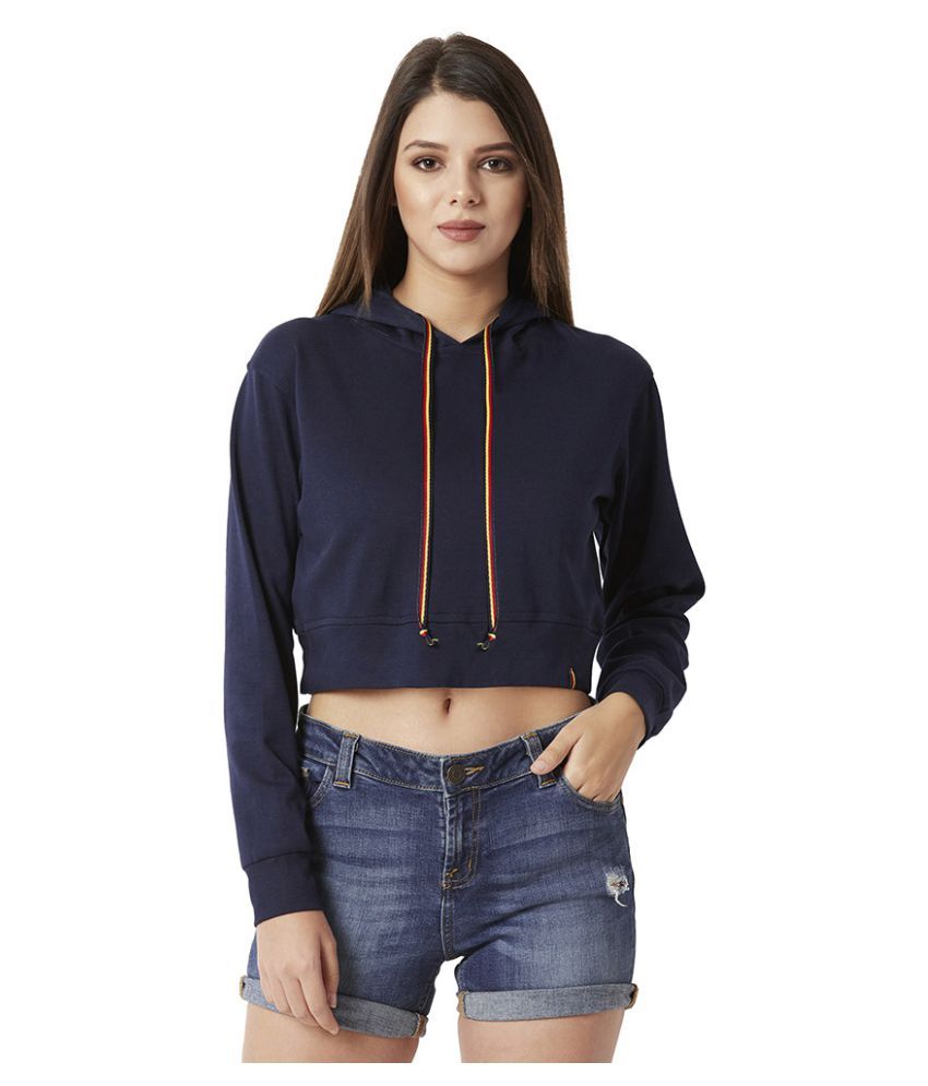     			Miss Chase Cotton Navy Non Hooded Sweatshirt