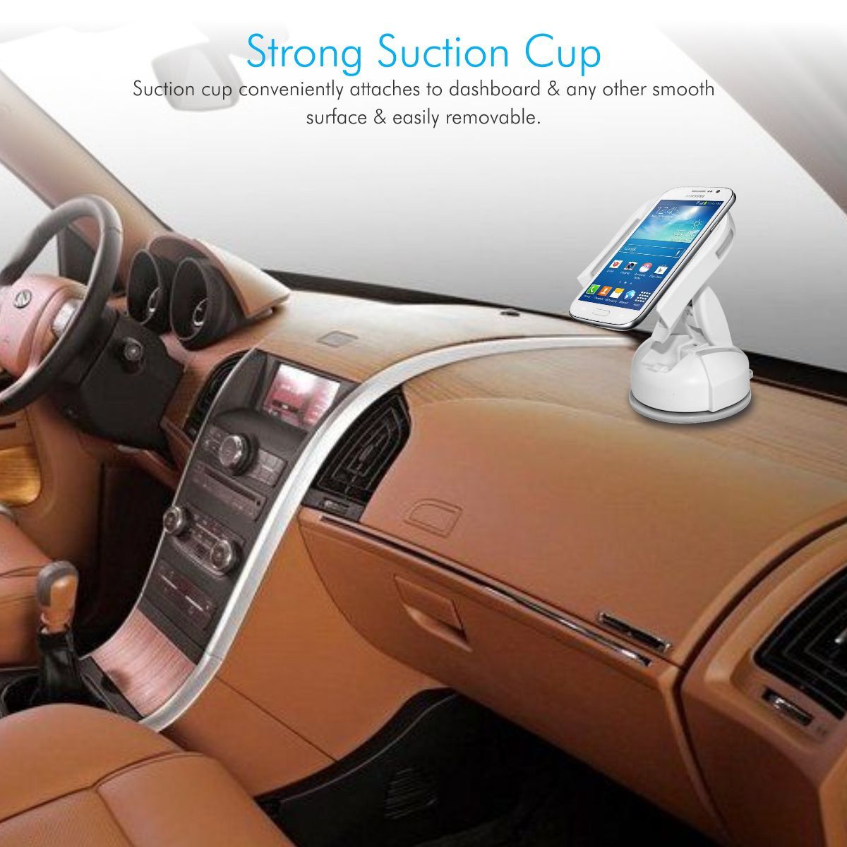 Portronics Car Mobile Holder Vertical Clip for Other Surfaces Grey
