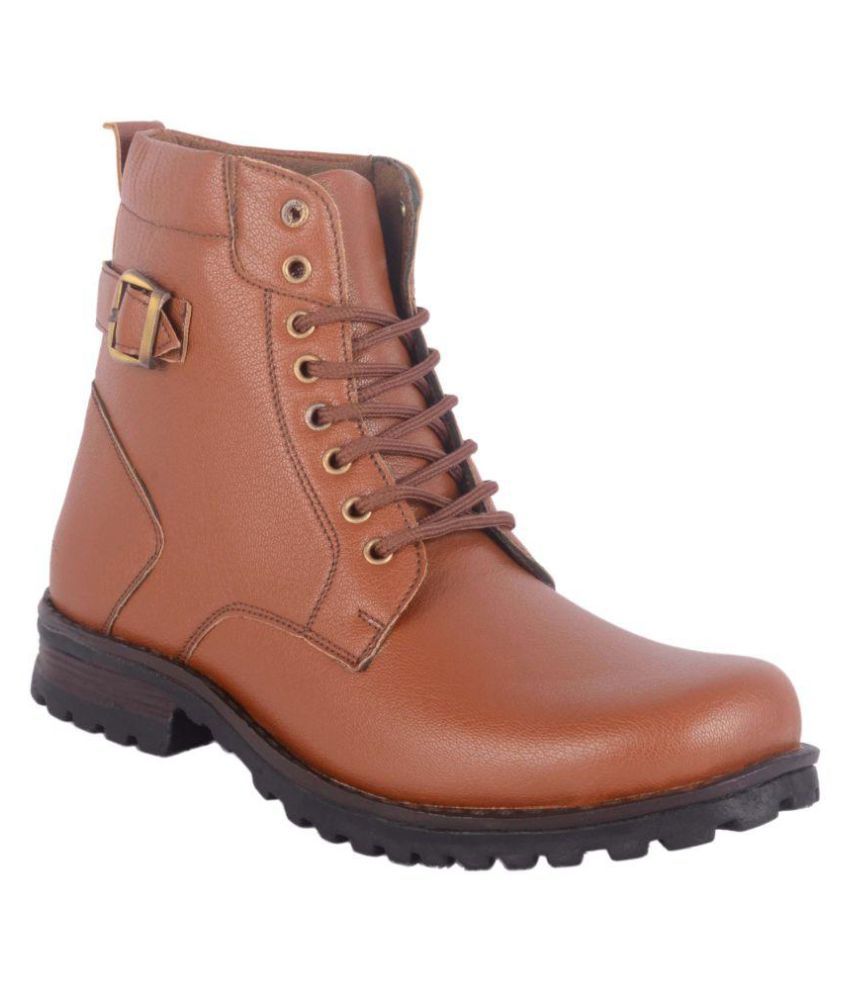     			RYKO Tan Formal Boot