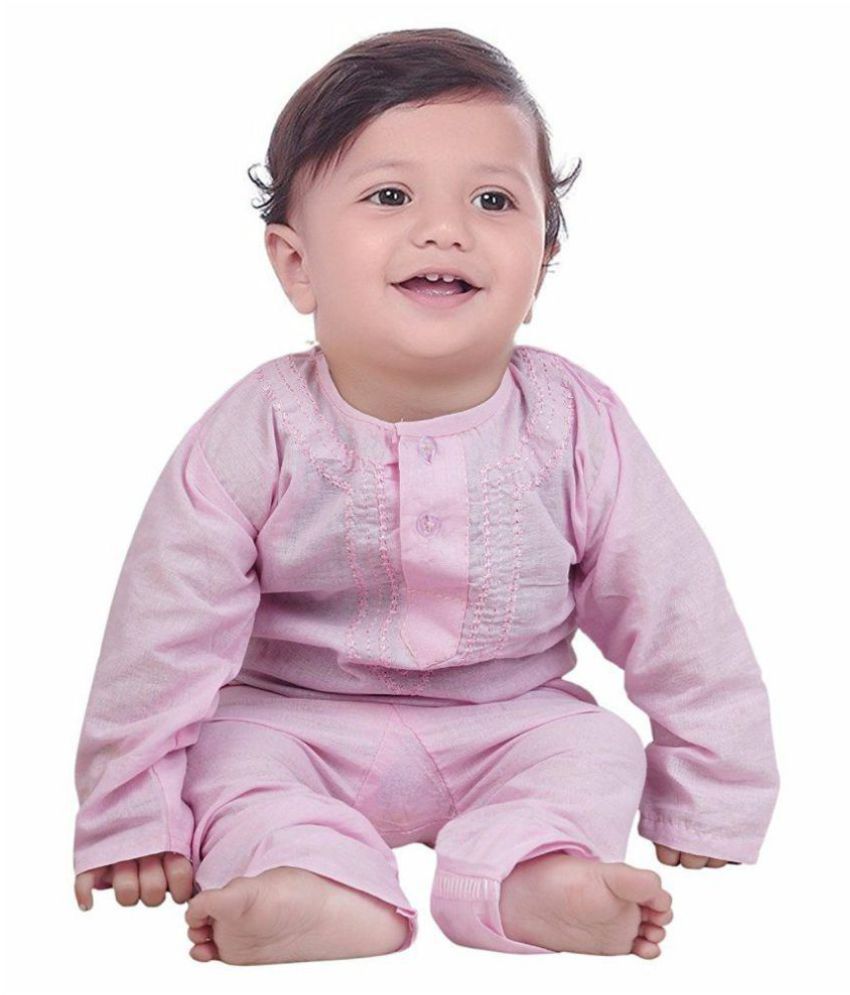 FANZI Pink Kurta Pyjama set for Baby Buy FANZI Pink Kurta Pyjama set