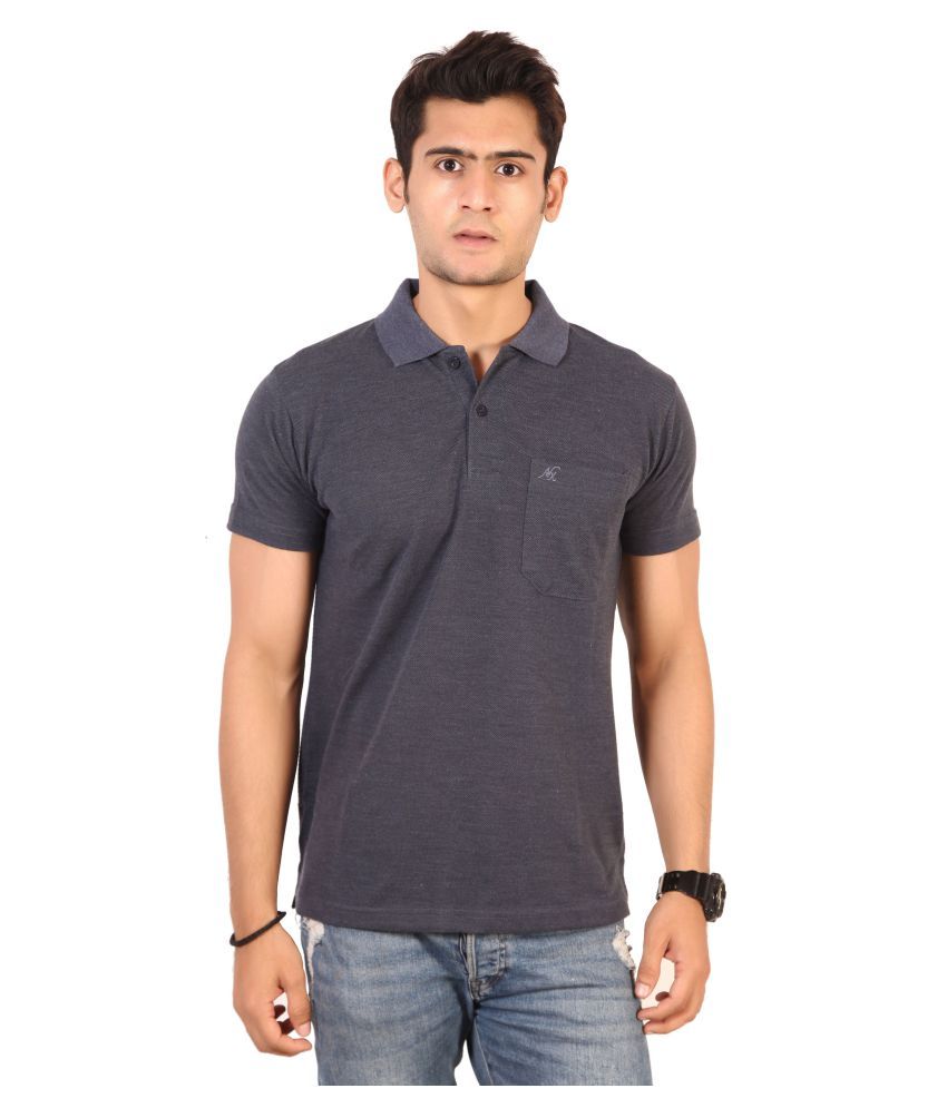     			Awack Blue Half Sleeve T-Shirt