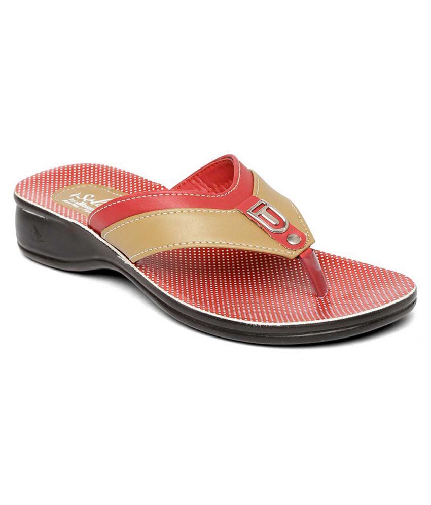 paragon red and black slippers
