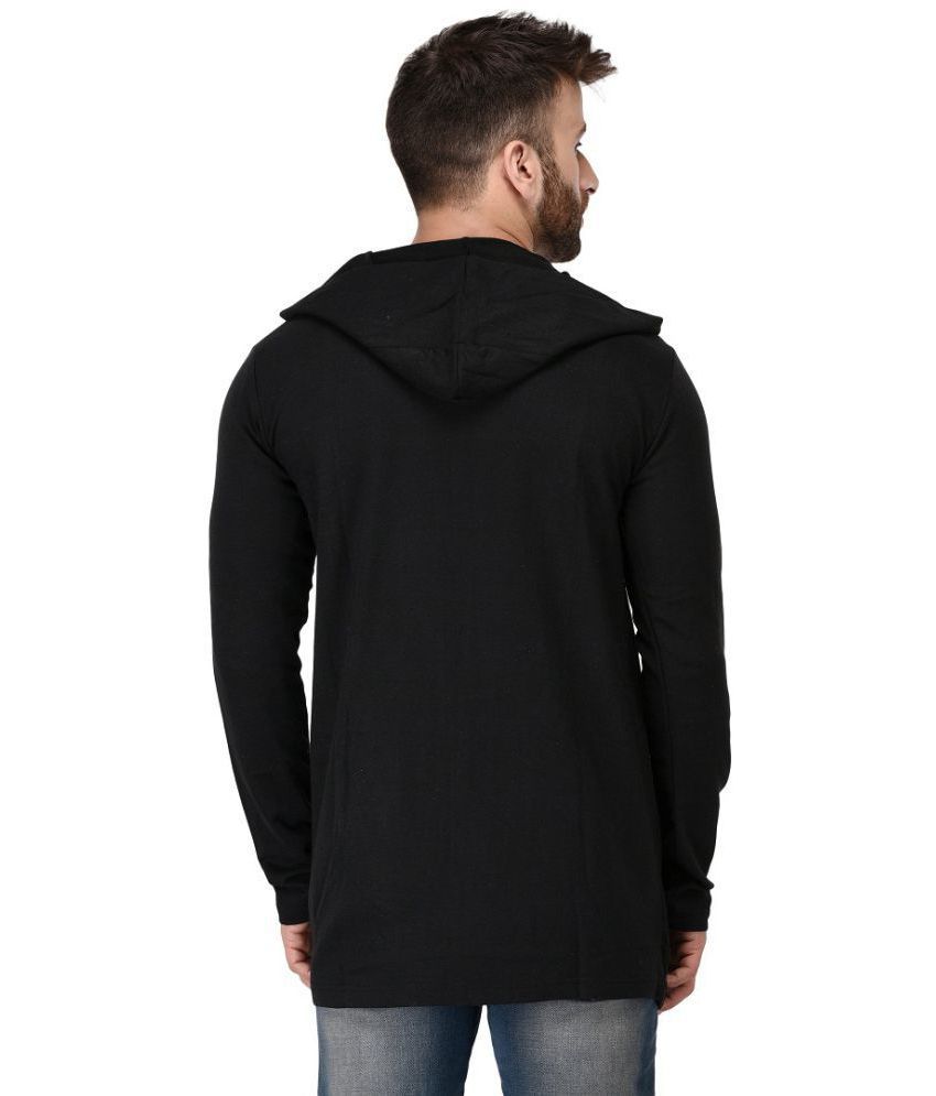 black hooded sweater mens