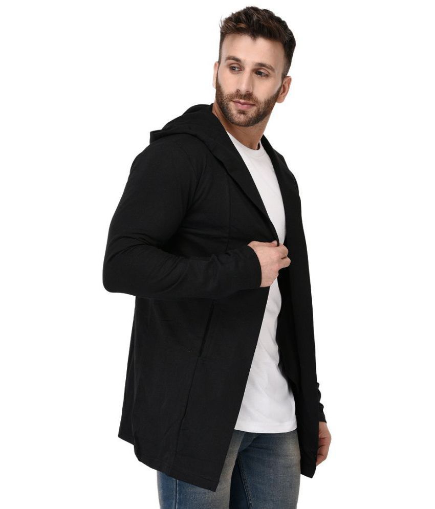 black hooded sweater mens