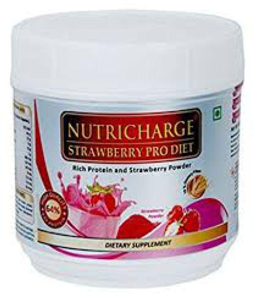 Nutricharge Strawberry Pro Diet Rich Protein Powder 500 gm Pack Of 1