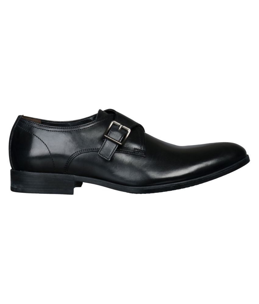 Clarks Monk Strap Genuine Leather Black Formal Shoes Price in India ...