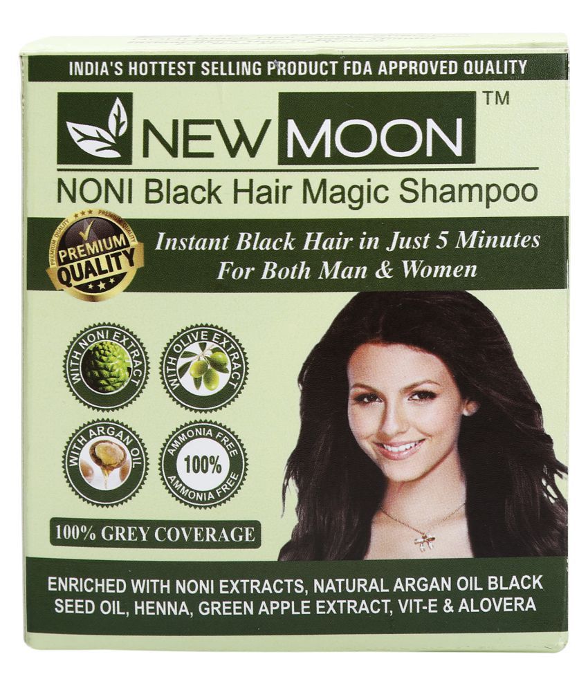 New Moon Herbal Ammonia Free Permanent Hair Color Black 20 ml Pack of 10:  Buy New Moon Herbal Ammonia Free Permanent Hair Color Black 20 ml Pack of  10 at Best Prices in India - Snapdeal