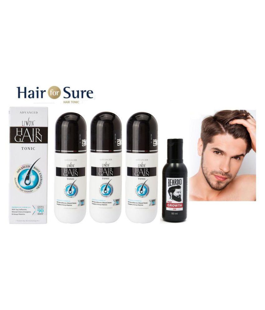 Livon Hair Gain 150ml Pack Of 3 Beardo Hair Growth Oil For Men