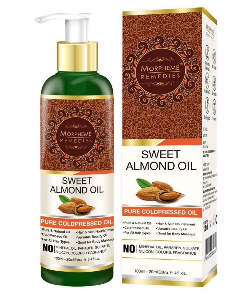Morpheme Remedies Pure Sweet Almond Coldpressed Oil For Hair Skin