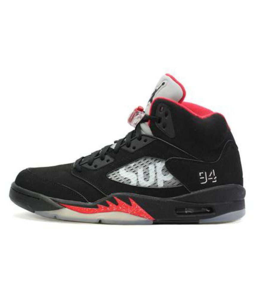 AIR JORDAN Retro 5 Supreme Edition Black Basketball Shoes - Buy AIR ...