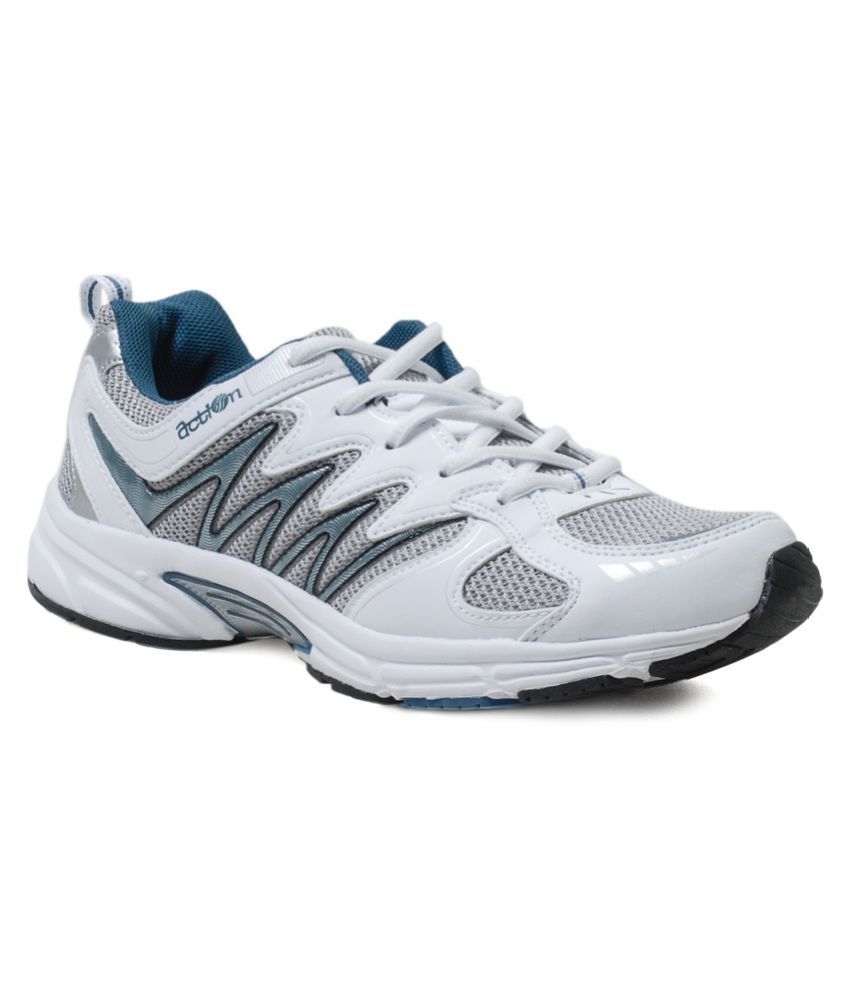 action white running shoes