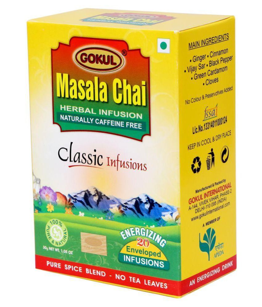 Gokul Masala Chai Tea Bags Masala Chai 30 gm Pack of 3 Buy Gokul
