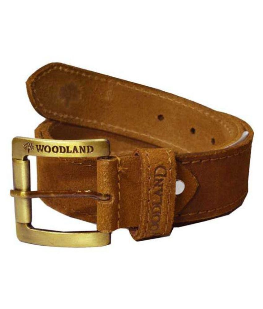 Woodland Khaki Leather Casual Belt Pack of 1 Buy Woodland Khaki