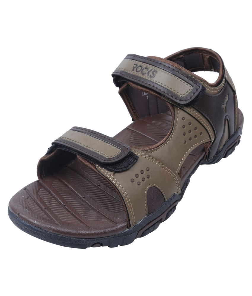 Welcome Brown Mesh/Textile Sandals Price in India- Buy Welcome Brown Mesh/Textile Sandals Online 