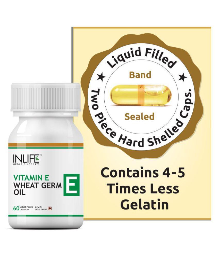 Inlife Vitamin E (400 IU) Wheat Germ Oil Capsules Capsule ...