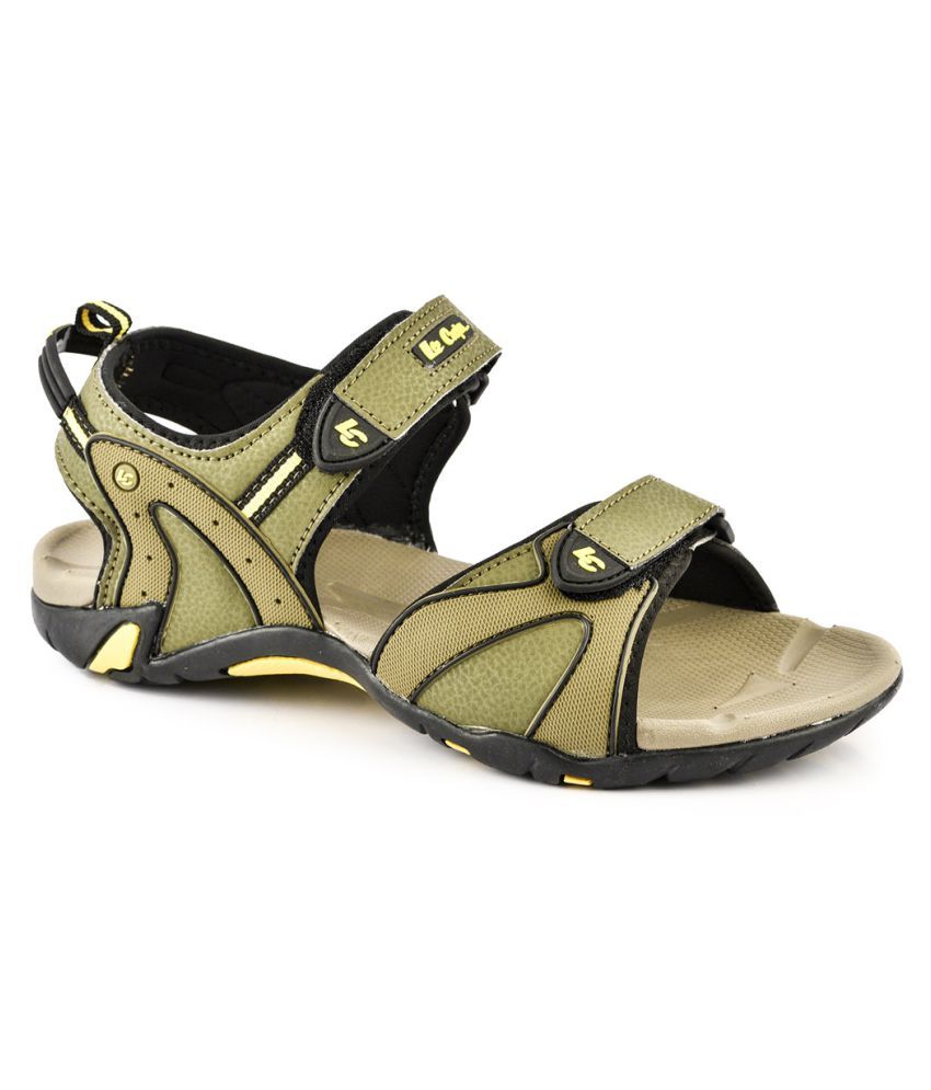 Lee Cooper Green Synthetic Leather Sandals Buy Lee Cooper Green