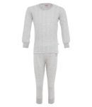 Vimal Jonney Boys Cotton Blend Thermal Top & bottom Set ( Silver )