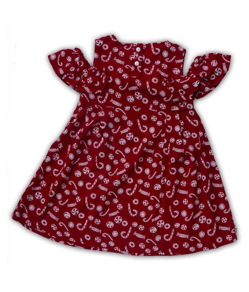 maroon colour dress for baby girl