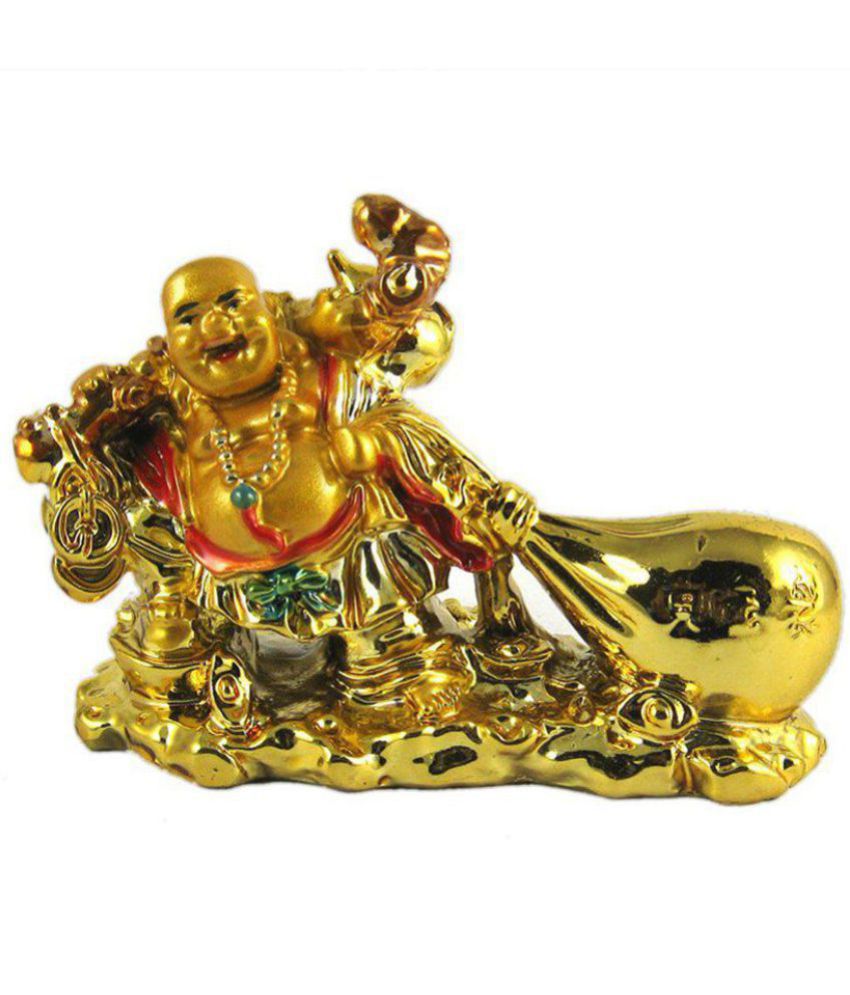     			Snaya Collection Feng Shui Laughing Buddha Drag The Money Potli