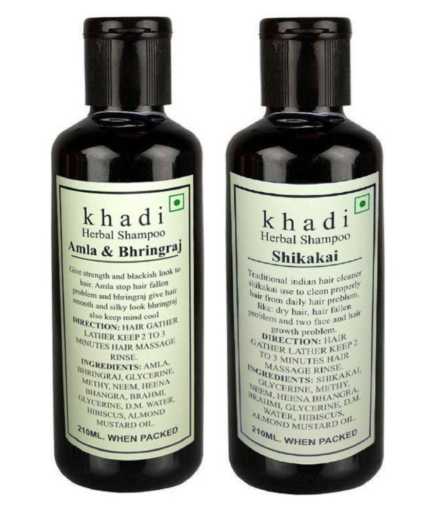     			Khadi Herbal Best of Hair combo- Amla & Bhringraj and Shikakai Shampoo 420 ml Pack of 2