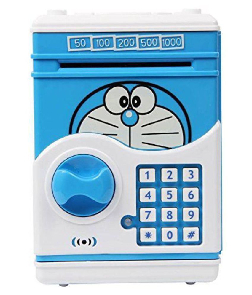 Mini Atm Machine Money Saving Safety Box Changeable Password Locks Deposit Bank Coins Cash Deposit Kids Gift - 