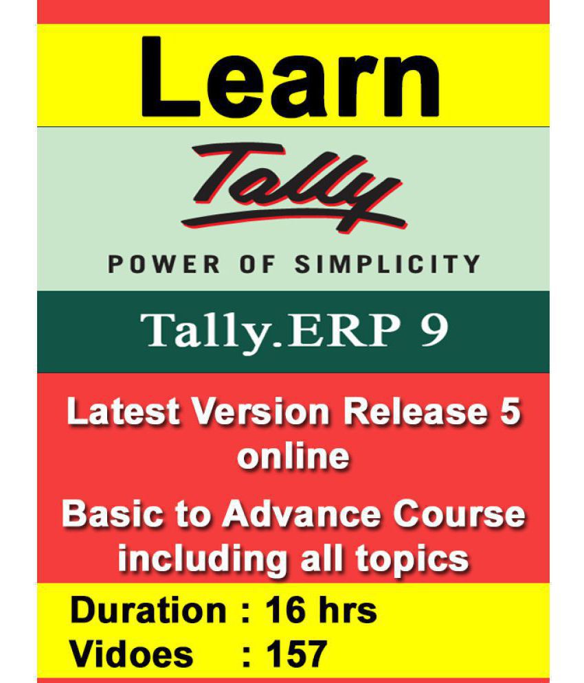 TallyERP9 Release 6 with GST Advance Course online (16 Hrs, Lifetime Subscription) Online Study Material