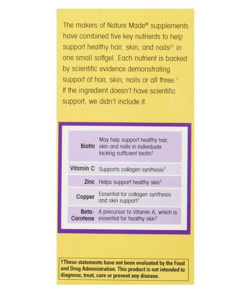 Nature Made Hair Skin Nails Supports Collagen With Vitamin C 120
