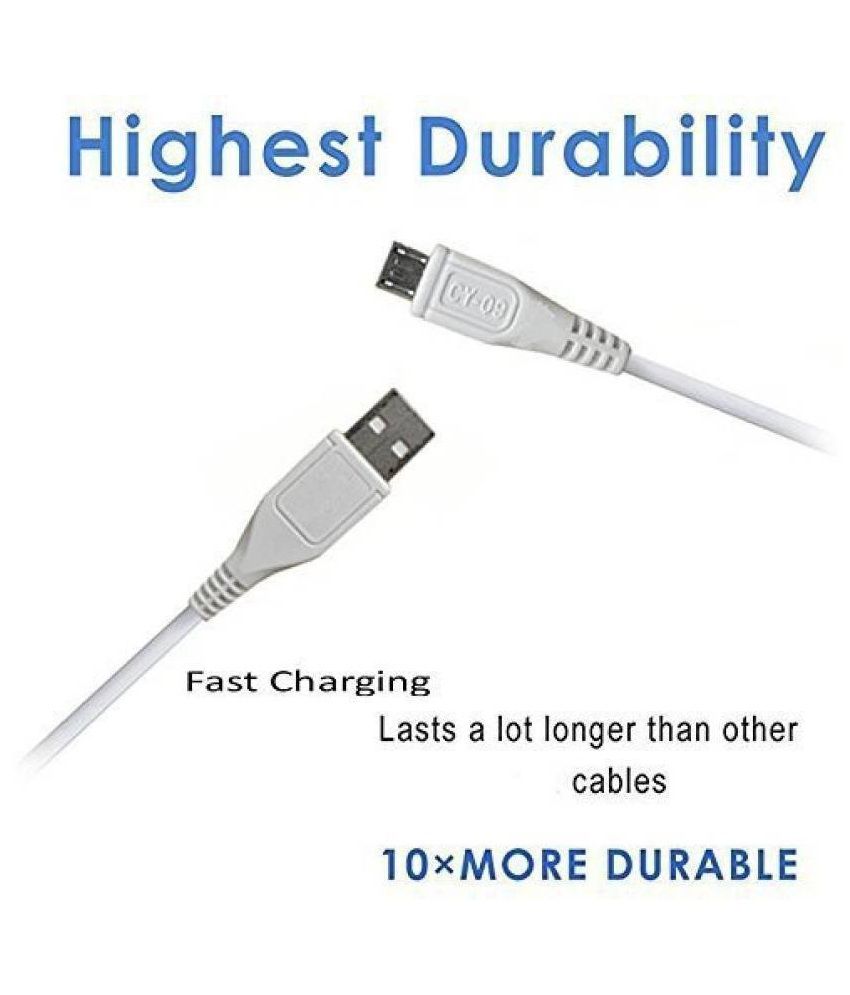    			Duisah USB Data Cable White - 1.2 Meter for Vivo V5, Y53, x7, y51L, vivo 5s, Vivo v9, v3, y66, y21L and all USB vivo mobiles
