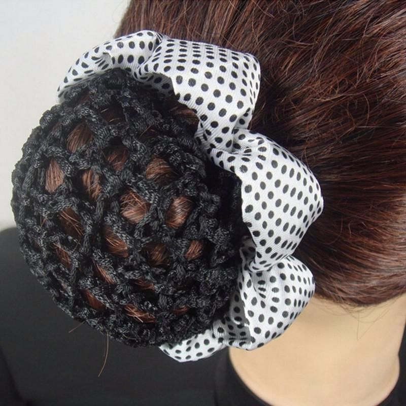 Fashion Dot Bun Cover Snood Ballet Dance Skating Hair Net Crochet